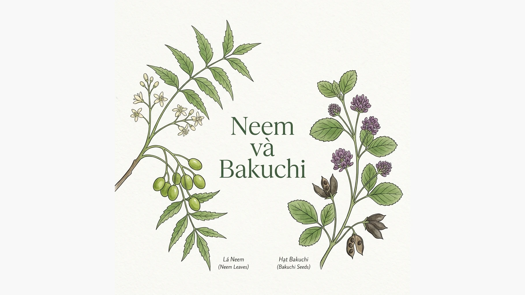 Neem, Bakuchi và những thành phần bạn không hiểu hết