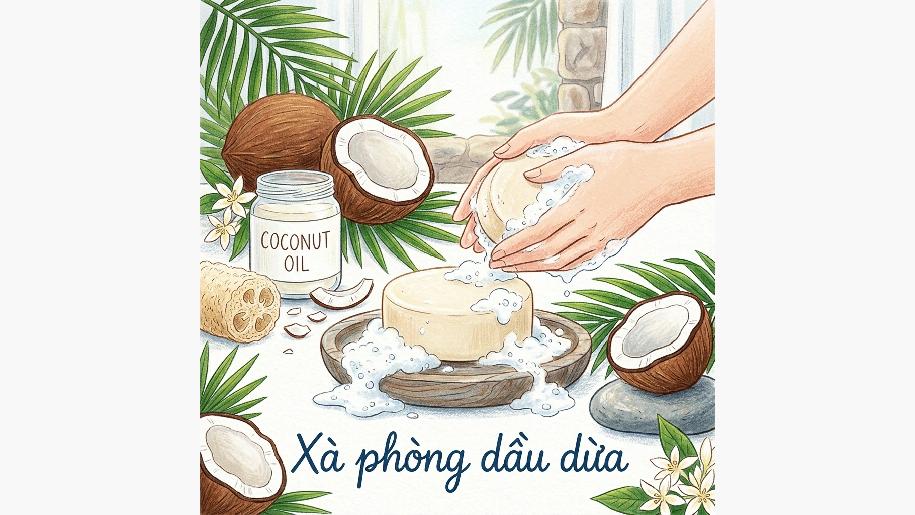 Tại sao xà phòng từ dầu dừa làm sạch tốt?