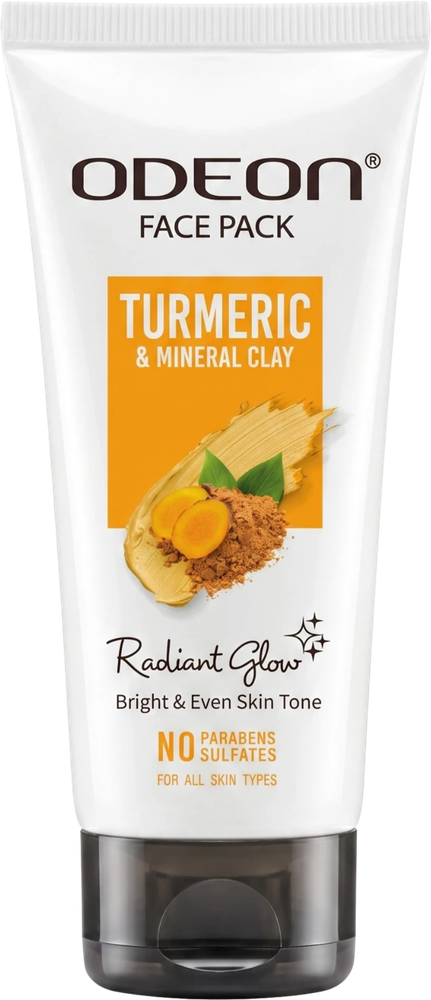 ODEON FACE PACK TURMERIC & MINERAL CLAY 50G