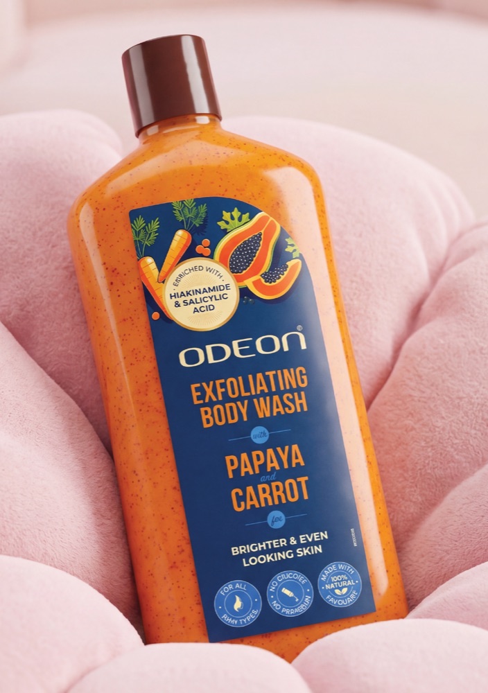 ODEON EXFOLIATING BODY WASH PAPAYA & CARROT