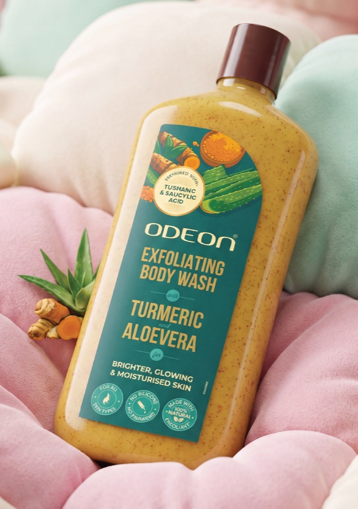 ODEON EXFOLIATING BODY WASH TURMERIC & ALOE VERA